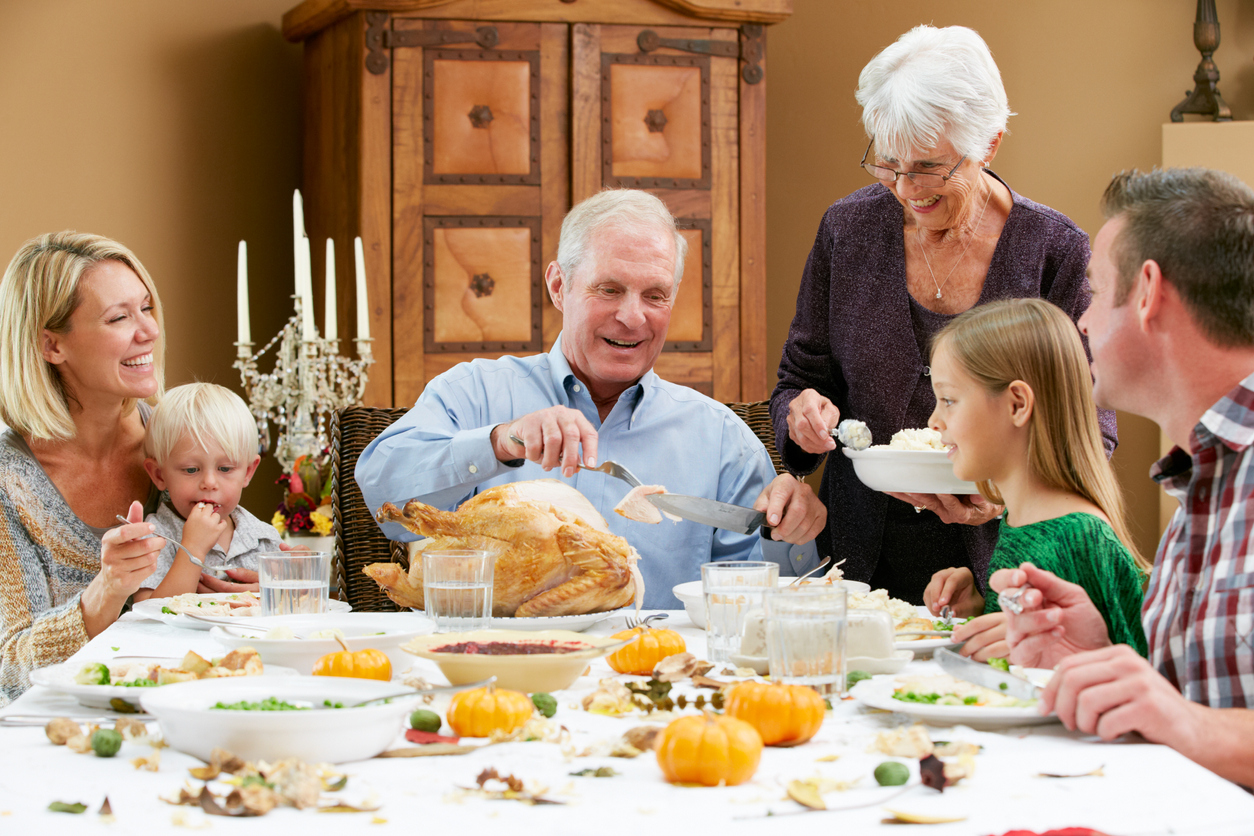 Family Celebrating Thanksgiving