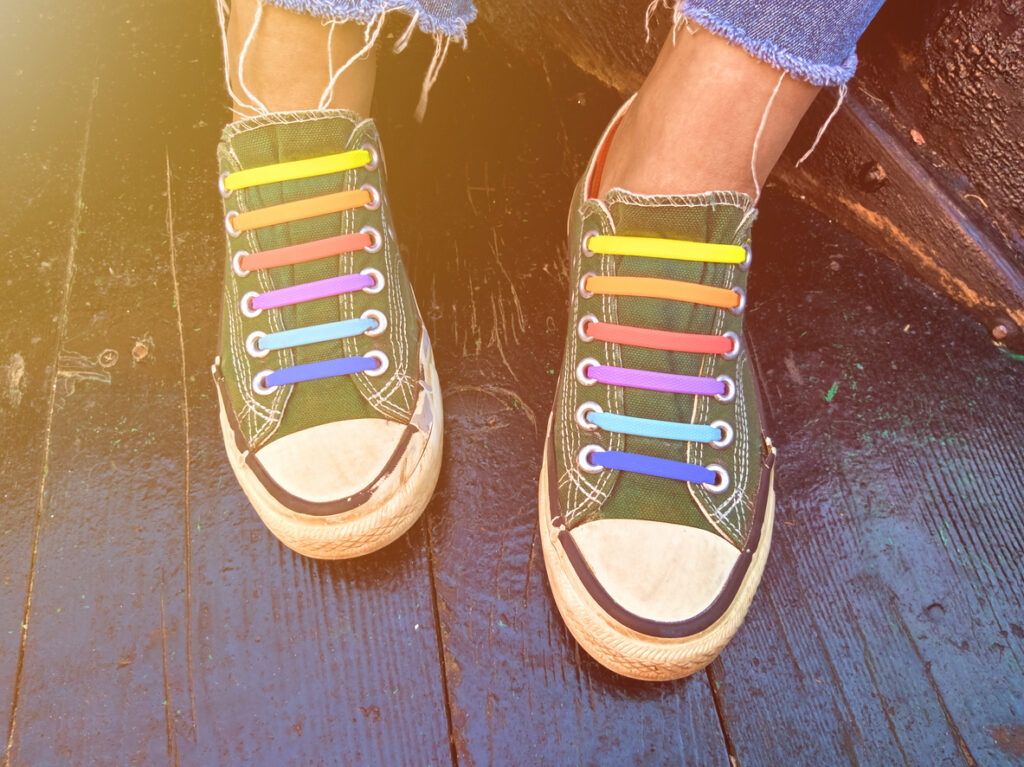 teen lgbtq rainbow sneakers